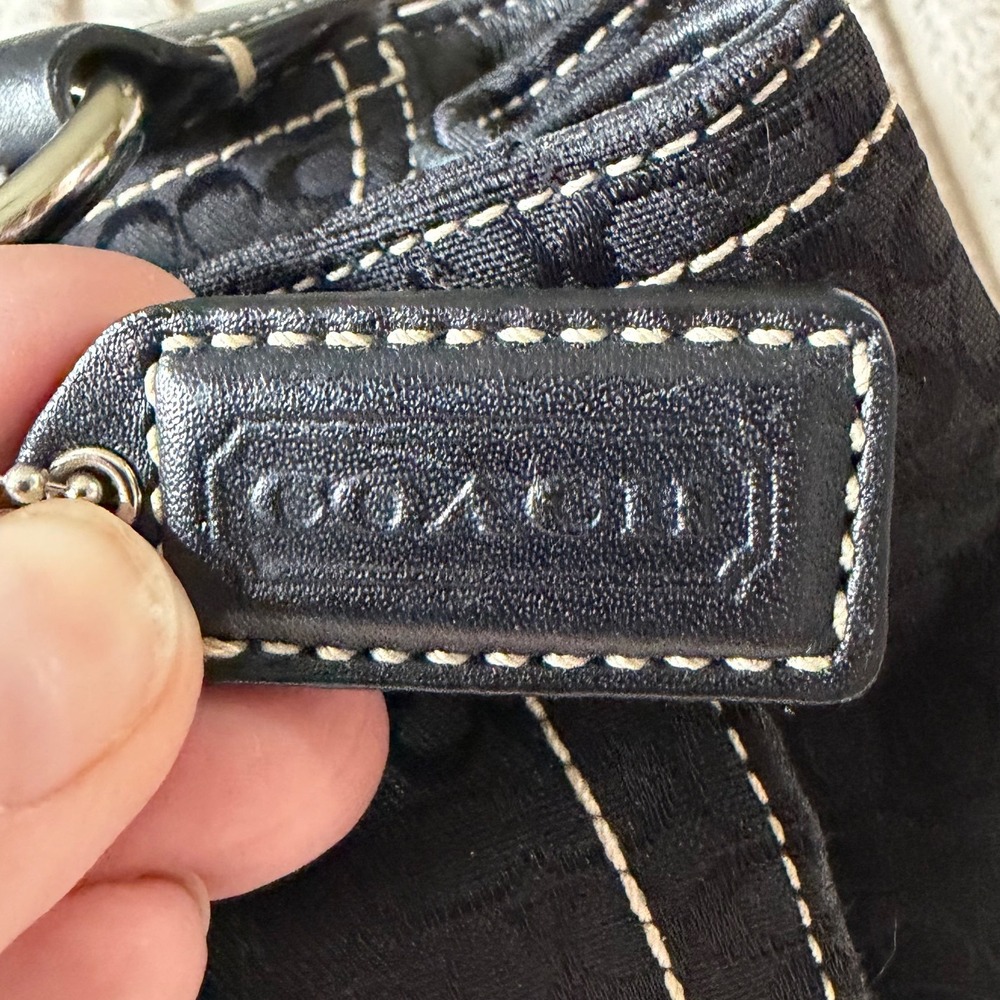 Coach Signature Soho Jacquard Satchel Black Leather Buckle Bag C05S-3646 - Picture 3 of 14